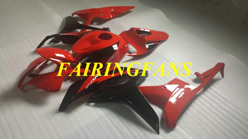 Инжекторный комплект для HONDA CBR600RR F5 07 08 CBR 600 RR CBR 600 RR CBR 600 2007 2008 Горячая красно-черные обтекатели комплект+ подарки HJ35