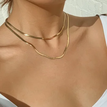 17KM Fashion Multi-layered Snake Chain Necklace For Women Vintage Gold Coin Pearl Choker Sweater Necklace Party Jewelry Gift 2