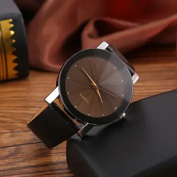 

Women Quartz Watch Leisure Pu leather Fashion Watches Brife Casual relojes men unisex wristwatch Saati reloj mujer Hot sale Gift