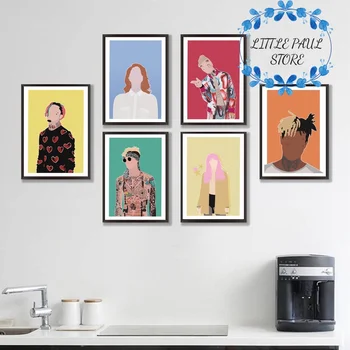 

Lana Del Rey Lil Peep XXXTENTACION Miley Cyrus Machine Gun Kelly Poster Canvas Art Print Wall Pictures for Living Room No Frame