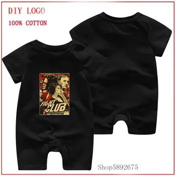 

Fashion Logo Printing 100% Pure Cotton Rompers Short Sleeved 2020 Summer Cloth Newborn Baby Climbing Clothes Brands Baby Romper