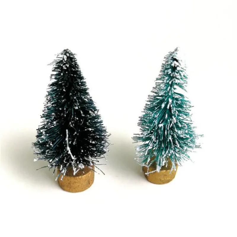 10PCs/Bag 4cm Mini Christmas Tree Christmas Party Hanging Home Tree Decoration Gift Micro landscape