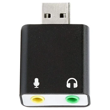 

3.5mm TRS Microphone to USB 2.0 Stereo o External Sound Card Adapter for PC and Mac USB Input to 3.5mm TRS Headphone