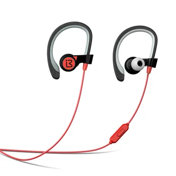 

Sports earphone with ear wired waterproof silicone earphone, subwoofer with noise reduction earphone