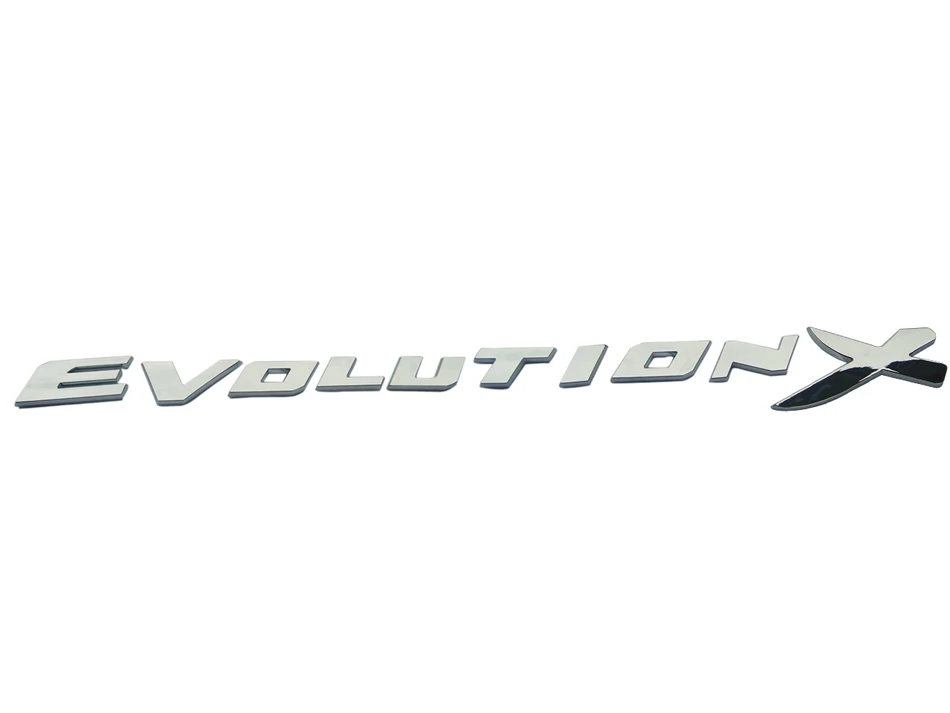 3D черная EVOLUTION X letter Эмблема для MITSUBISHI Lancer Evo trunk 10 mr Ralliart - Цвет: Chrome