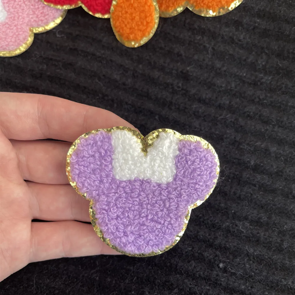 1Pc Sequin Chenille Embroidery Patches Rainbow/Lightning/Heart Patches Appliques Iron On Patches For Children Woman Clothes 