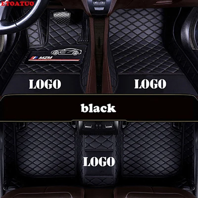 Автомобильные коврики ETOATUO на заказ для Fiat все модели 500 Bravo Freemont автомобильные аксессуары автомобильные коврики ковер для автомобиля - Название цвета: Black
