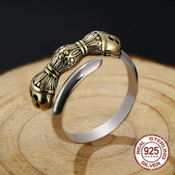 

Pure 925 sterling silver creative design sword ring men male opening Thai silver personality cool wild ring men women Jewelry