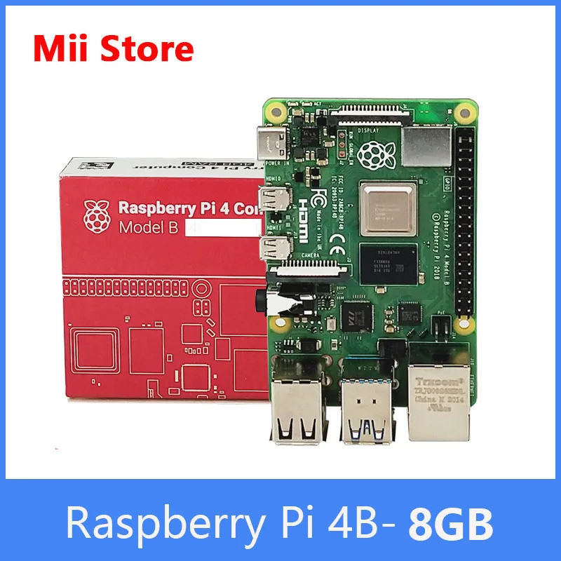 

Raspberry Pi 4 Model B 8GB RAM linux Development Board Cortex-A72 64-bit Quad core 1.5GHz SOC 2.4&5.0 GHz WiFi Bluetooth 5.0