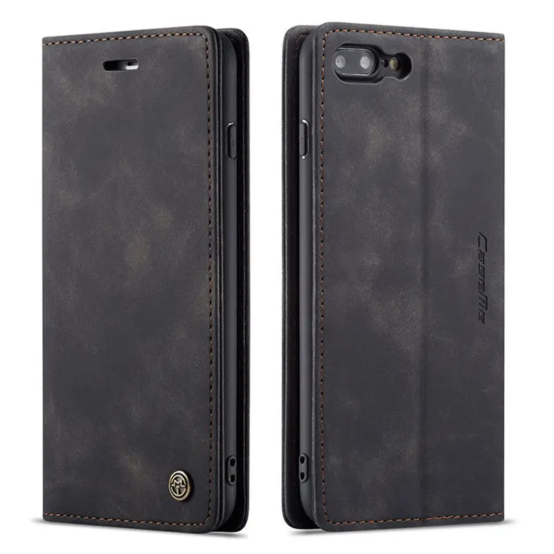 Роскошный Матовый чехол из искусственной кожи чехол для iphone 7 флип-бумажник для телефона чехол для iphone 8 Apple iphone 7 8 Plus