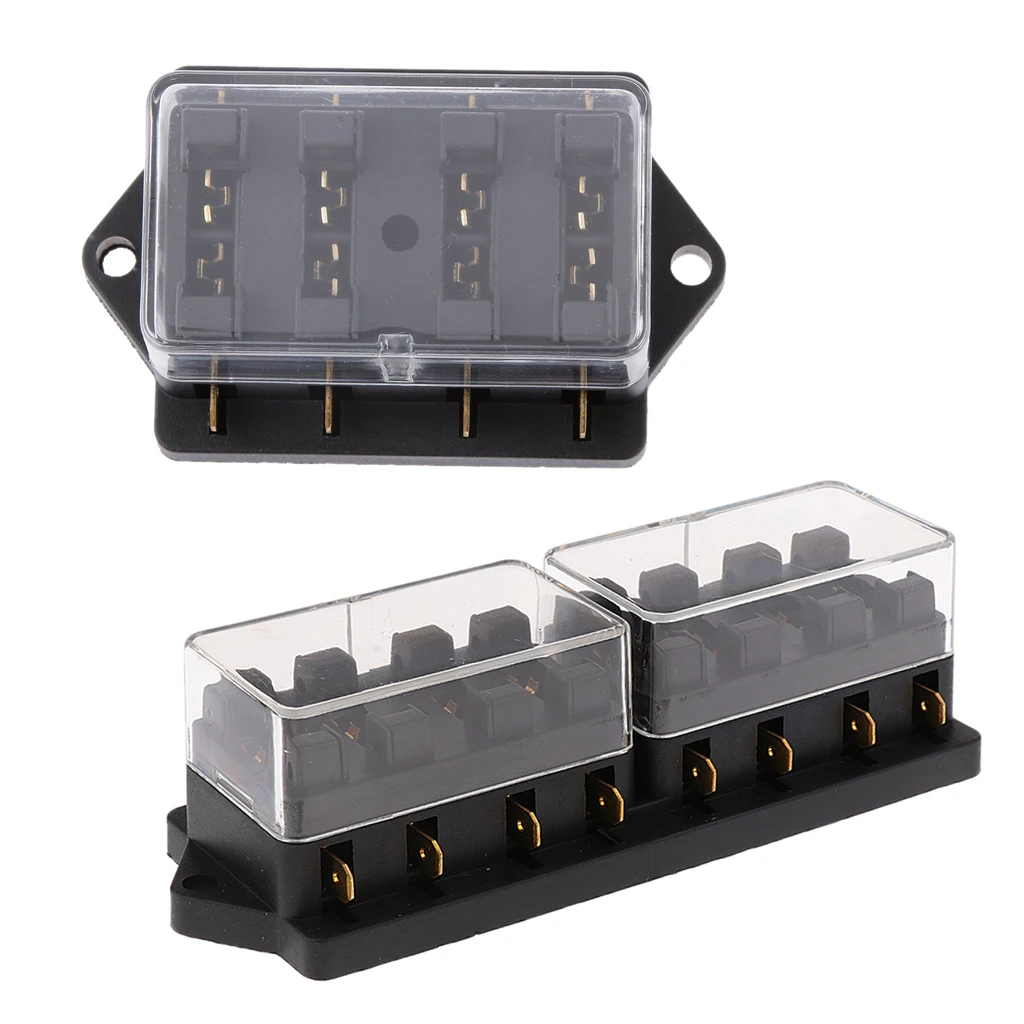8-circuit automotive circuit board fuse box bracket + 4-circuit automotive medium blade fuse box holder