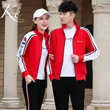 Парный спортивный костюм мужской весенний и осенний свитер Повседневная Спортивная одежда для бега женский костюм из трех частей новое пальто