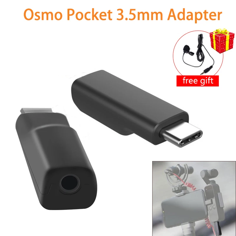 

Osmo Pocket 3.5mm Mic Adapter Supports External 3.5mm Microphone for higher-quality Recording Compatible With DJI Osmo Pocket