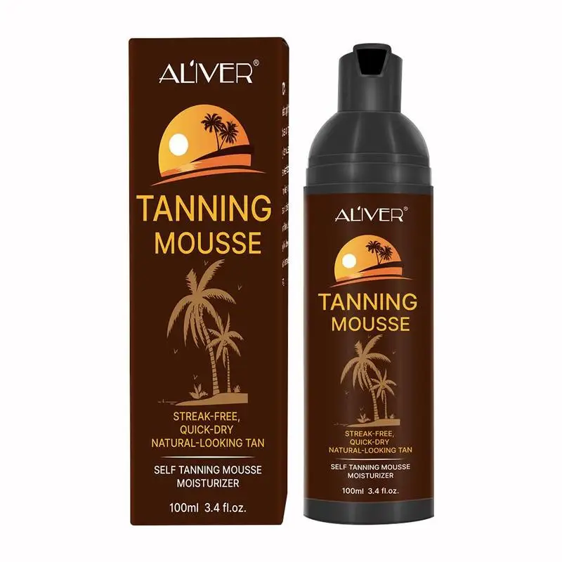 Body Self Tanners Cream Tanning Mousse For Bronzer Sun Skin Block Skin Care Nourishing Solarium Body Medium Face Cream Make D1L2