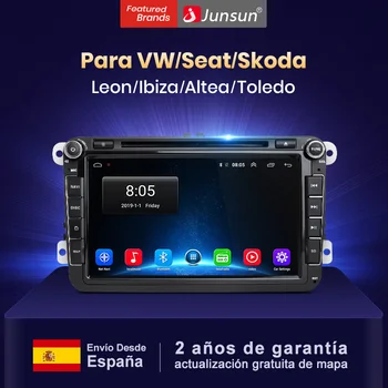 

Junsun 2 Din Android 9.0 2+32GB Car DVD Player For Seat/Leon/Ibiza/Altea/Toledo/Alhambra/Skoda GPS Navigation BT RDS Radio