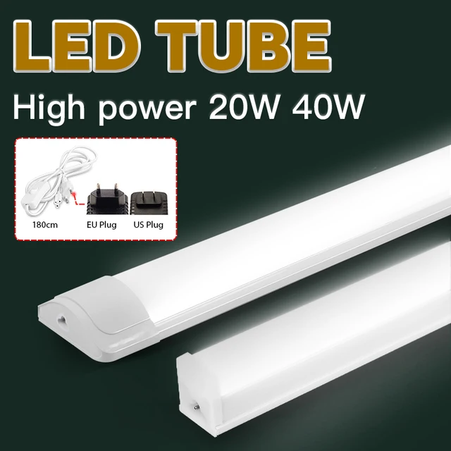 T8 หลอด LED 220V 120 ซม.60 ซม.30 ซม.T5 หลอด LED โคมไฟบาร์ LED Light 10W 20W 2FT 4FT สําหรับบ้านตู้ห้องครัว 1