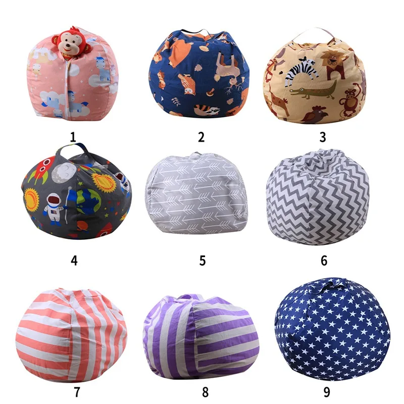 

Children's Plush Toy Storage Bag Multipurpose Plush Toy Organizer Large Capacity Animal Print Bean Bag