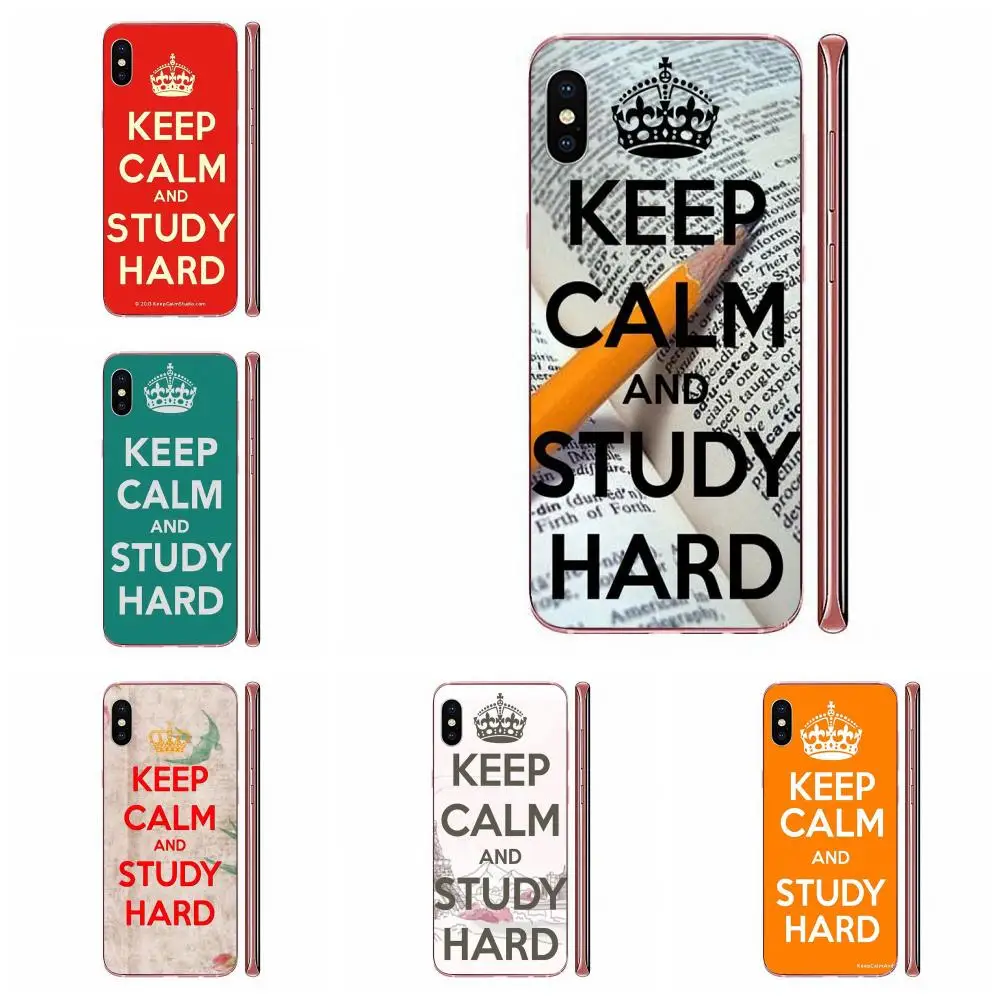 Keep Calm And Study Hard TPU Best Cases For Xiaomi CC9 CC9E Mi 3 4 4i 5 5S 6 6X 8 9 SE Play Plus Pro Lite A1 Mix 2 Note | Мобильные