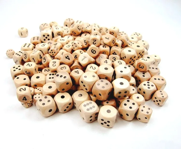 Funny Dice High Quality Wooden Dices Standard Dots And Number Different