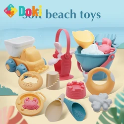 Jouets de plage pour enfants, 5 à 17 pièces, jeu de plage pour bébé, Kit de bac à sable, jouets d'été pour jeu de plage, chariot de jeu d'eau 