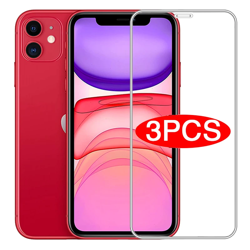 Закаленное стекло с полным покрытием для iPhone 11 Pro XS Max X XR 3 шт. 3D защитное Защита