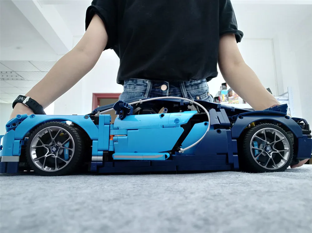 MOC 42083 Bugatti Chiron Technic гоночный автомобиль приложение RC двигатель совместимый Iegoset 20086 Кирпичи Строительные блоки игрушки рождественские подарки