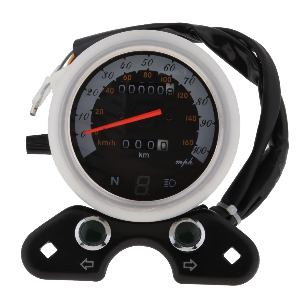 Motorcycle Odometer Speedometer Speedo Meter Gauge Backlight For  CG125