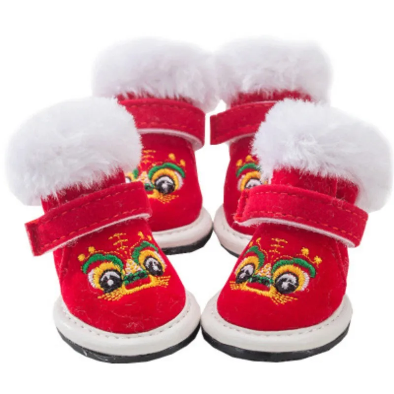 Регулируемая обувь для щенков, зимние теплые ботинки для питомцев, кошек, лап, защитная обувь для собак, противоскользящая обувь для собак, принадлежности для собак, Zapatos Perro