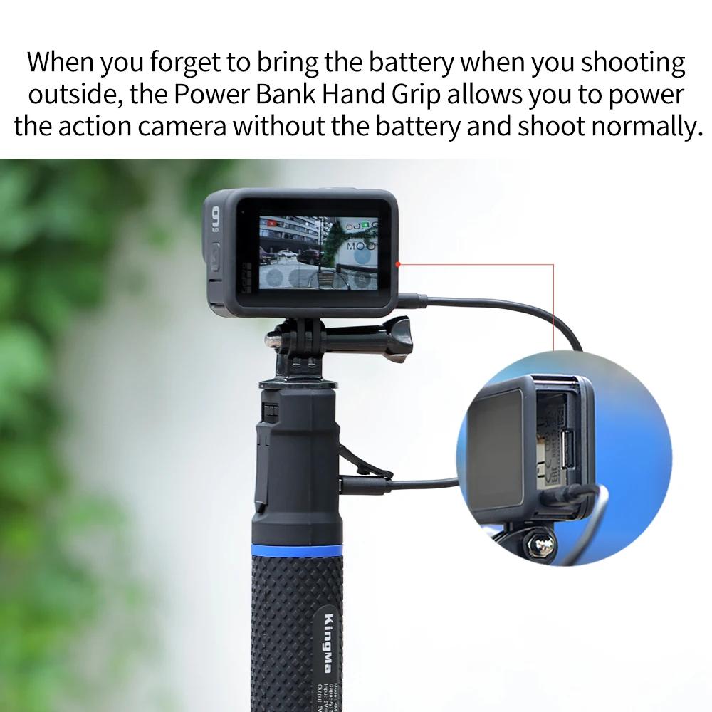 KingMa10000mAH Power Bank Battery Hand Grip Selfie stick For - Main Image