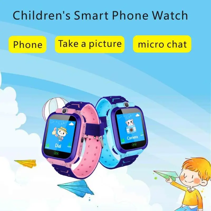 Новые смарт-часы LBS Детские Смарт-часы детские часы для детей SOS Вызов локатор трекер анти потеря монитор+ коробка