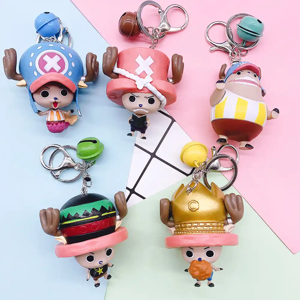 アニメワンピースキーチェーン漫画ワンピースチョッパーガレージキットの男性と女性のカップルの通学ペンダントキーホルダーセット5 キーホルダー Aliexpress