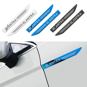 

2pcs/set 3D Car Stickers Metal Leaf board side tail Logo Car Styling Tail Decal For Hyundai ELANTRA 2010-2020