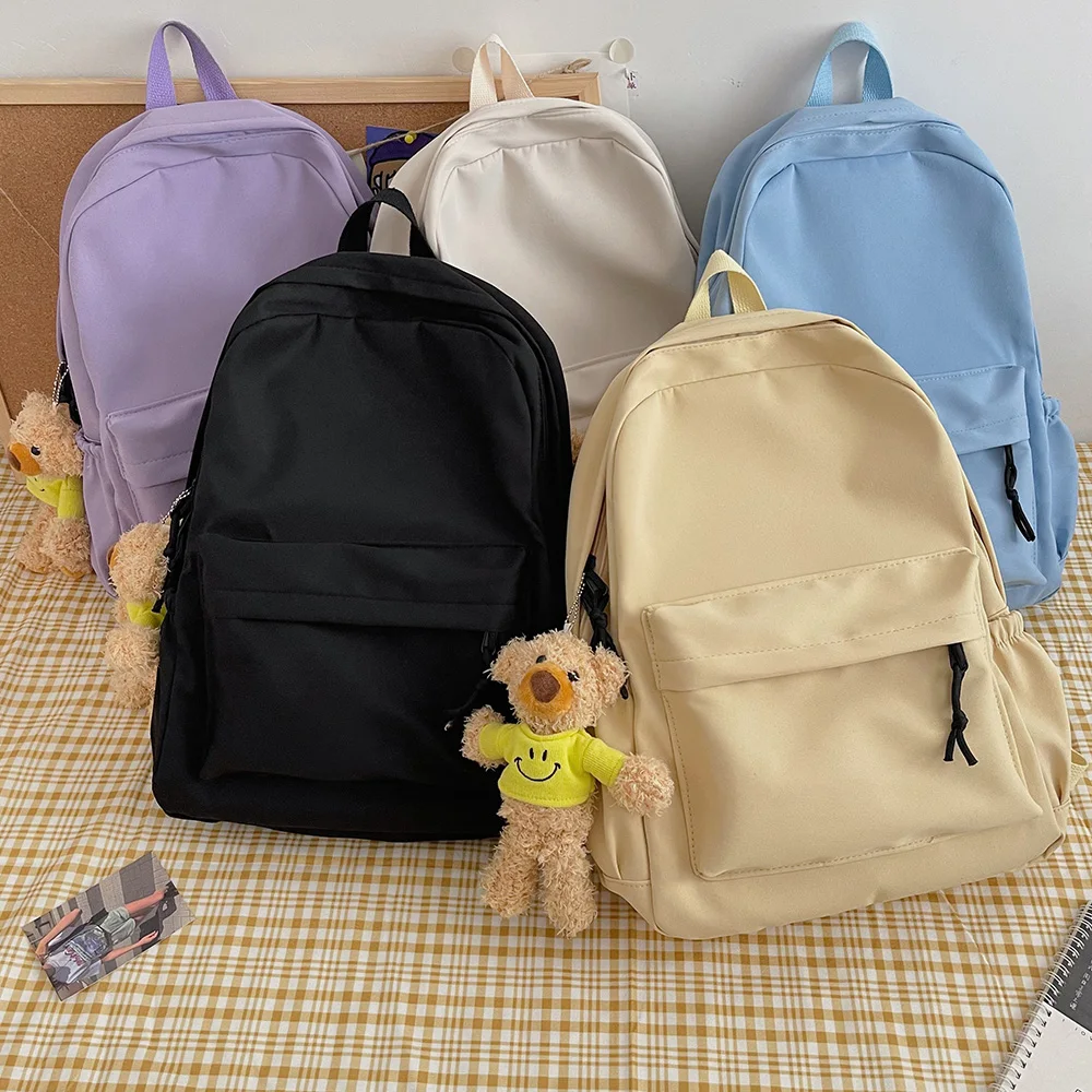 Trendy Women Laptop Purple College Bag Lady Kawaii Nylon Book Backpack Fashion Cute Girl Travel Bag Cool Female School Backpacks