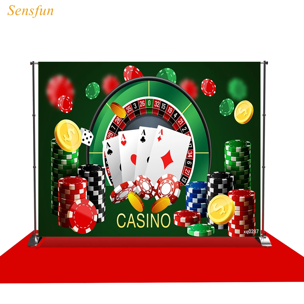 LEVOO фотография Фон Ruleta казино карты чипы день рождения фотографический фон