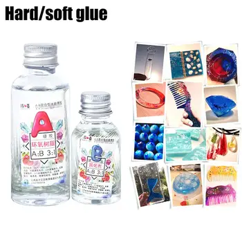 

2Pcs 75/25g 3:1 Clear AB Epoxy Resin Glue DIY Dried Flower Jewelry Bracelet Mold DIY Hand Craft Resin Molds for Jewelry