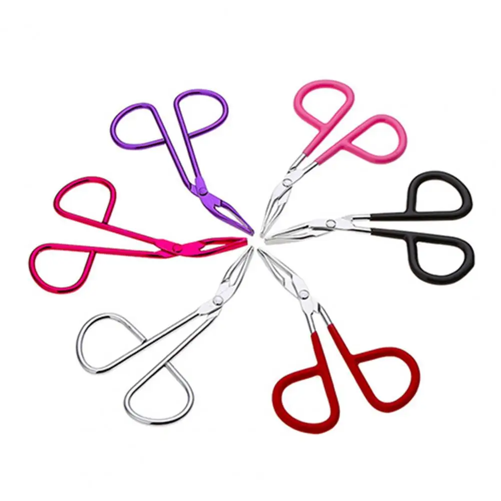 Makeup Scissors Practical Flat Tip Eyebrow Tweezer Clamp Clipper Makeup Scissor Hair Removal Tool 3