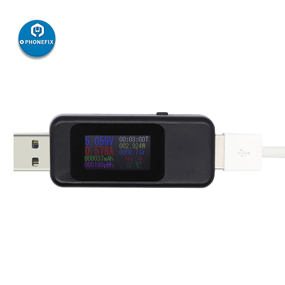 

USB тестер 3V- 30V DC вольтметр переменного тока Зарядное устройство Ёмкость индикатор Цвет ЖК-дисплей Дисплей мобильный Батарея Мощность детектор USB Вольтметр Амперметр