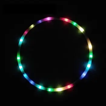 

LED Detachable 8 Sections Shining Pe Material Glow Sport Hoop Multicolor Hoop Kids Adult Loose Weight Toy