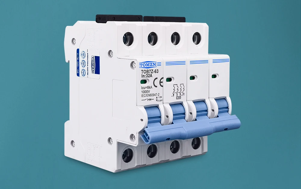 4P DC MCB 1000V Direct current Mini Circuit Breaker 3A 6A 10A 16A 20A 25A 32A 40