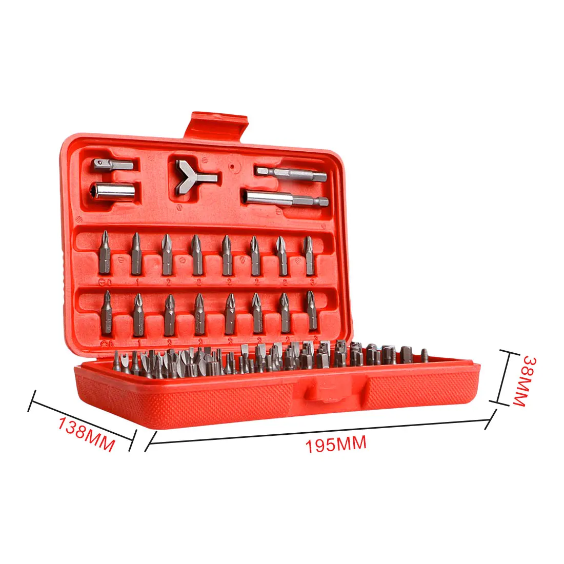 

100PCS Spanner Fasteners Screwdriver Bit Set Plastic Boxed Batch Nozzle Electric Screwdriver Post Sleeve Set Hand Tool Kit