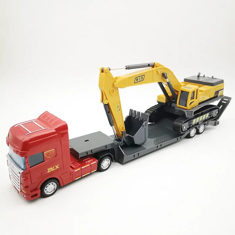 De Toy Car прицеп к экскаватору спасательный Lixin пожарные дети унисекс мальчик есть модель набор
