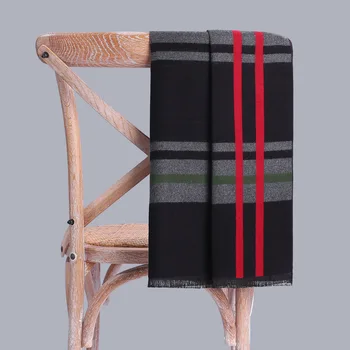 

Autumn and Winter 2019 European New Classic Stripe Chequered Men's Scarf,Cashmere-like Double-sided Warm Business Men's Scarf