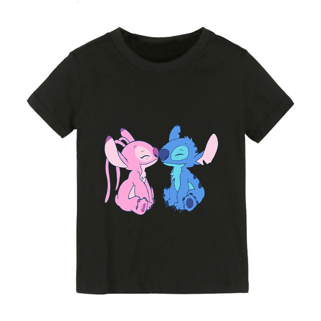 New Products Family Look Outfits Disney Short Sleeve Comfortable Lilo & Stitch Harajuku Korea Style Fashion Baby Girl Boy