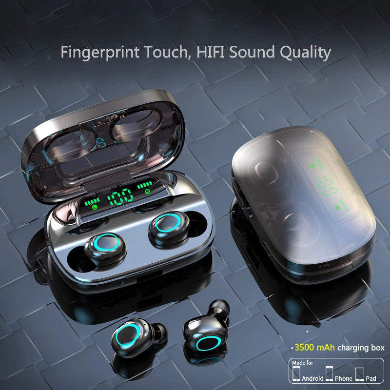 

HIFI TWS Bluetooth True Wireless Earphones 5D Stereo Earbuds Mini TWS Waterproof Headfrees 3500mAh Power Bank For Smart phones