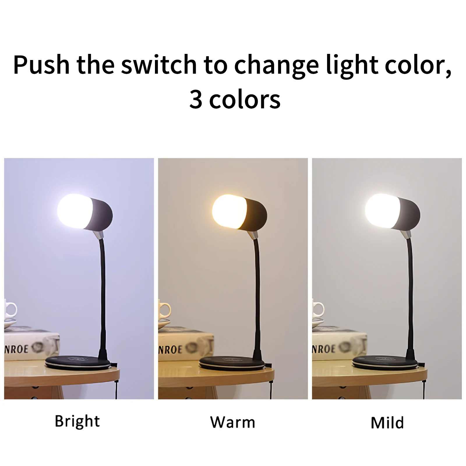 Houkiper 3 In 1 Usb Table Lamp Light Touching Controlling Lamp Reading Lamp With Wireless Charging Base Bluetooth Speaker Lamp Lazada Indonesia