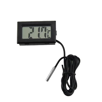 

Digital LCD Thermometer for Fridges Freezers Coolers Chillers Mini 1M Probe Black BJStore