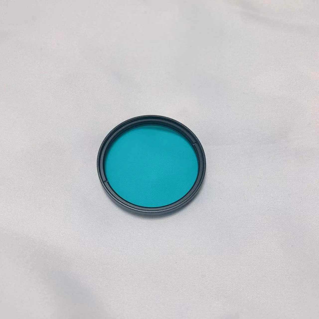 blue color filter glass ir cut filter BG39 with metal frame thread