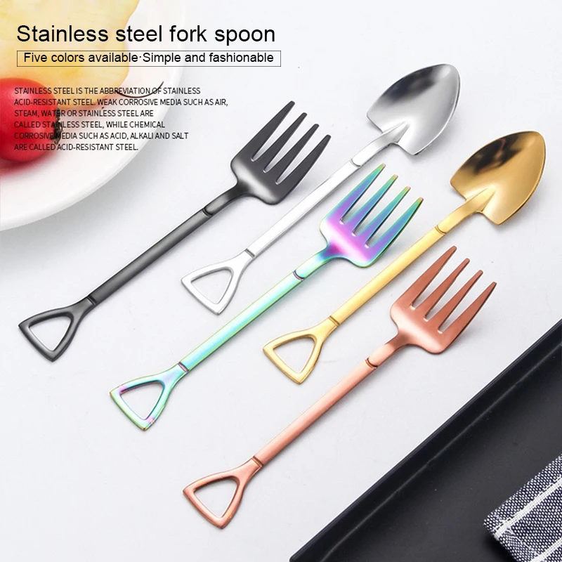 4-piece stainless steel shovel, fork, and spoon set – perfect for kids’ parties and cooking