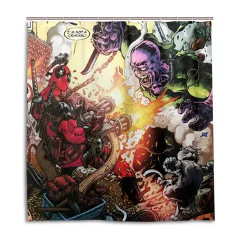 

Super Hero Bath Polyester Curtains with Hooks