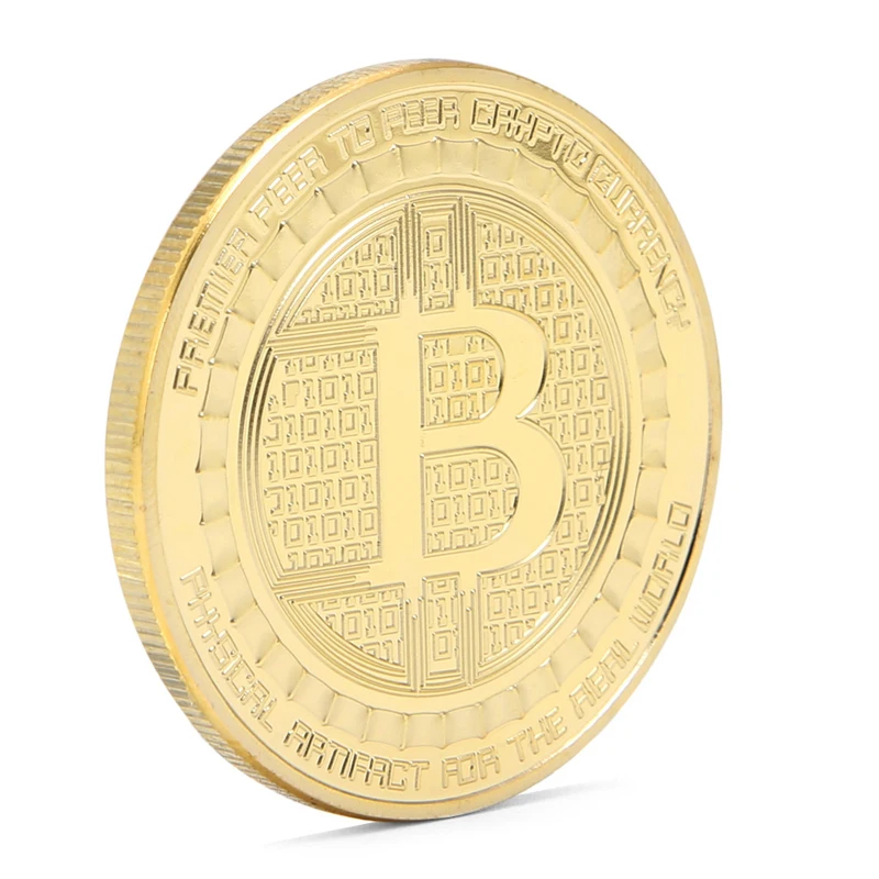 Позолоченные монеты Биткойн Коллекционная BTC художественная коллекция сувенир физический подарок